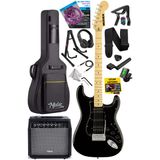 Midex Rph-40Bk-35Amp Full Black 35W Bt Amfili Elektro Gitar Seti Hsh Manyetik Maple Klavye