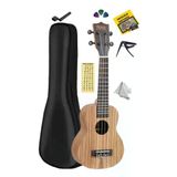 Midex SPA-211-OUT Zebrano Ağacı Kaliteli Soprano Ukulele Seti(OUTLET)