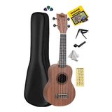 Midex Spa-251 Maun Ağacı Kaliteli Soprano Ukulele Seti