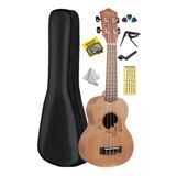 Midex Spa-261 Ladin Ağacı Kelebek Desenli Kaliteli Soprano Ukulele Seti