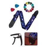 Midex SR-11BL-PAK Desenli Gitar Omuz Askısı Capo ( 2 Pena Kutusu 12 Pena )