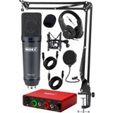 Midex Stüdyo Ekipmanları Exclusive Paket-2 CX2 Mikrofon GLX-700RD Ses Kartı Stüdyo Kayıt Seti