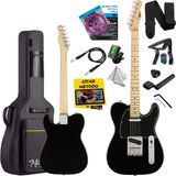 Midex TLX-50BK Tele Kasa Maple Klavye 2 Single-Coil Manyetik Elektro Gitar - Siyah