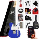 Midex TLX-50BL Tele Kasa Maple Klavye 2 Single-Coil Manyetik Elektro Gitar - Mavi