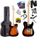 Midex TLX-50SB Tele Kasa Maple Klavye 2 Single-Coil Manyetik Elektro Gitar - Kahverengi