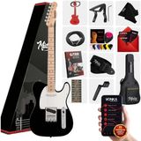 Midex TLX-50WB Tele Kasa Maple Klavye 2 Single-Coil Manyetik Elektro Gitar - Siyah