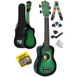 Midex UKX-600GR Sunburs Efektli Maun Concert Ukulele Full Set