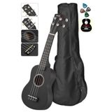 Midex UKX-901 BK Siyah Metod Kılıf Pena Soprano Ukulele