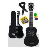 Midex UKX-901BK Siyah Soprano Ukulele (Askı Çanta Metod Pena)