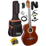 Midex X48 Profesyonel Masif Ağaç Ekolayzerli Elektro Klasik Gitar Seti 4/4 Üst Segment