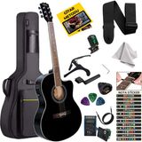 Midex XC-300BK-EQ Profesyonel 4/4 Yetişkin Üst Segment Siyah Elektro Akustik Gitar