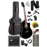 Midex XC-300XBK-AMP Siyah Elektro Akustik Gitar + Müzik Seti