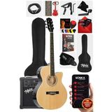 Midex XC-300XNT-AMP Profesyonel AMFİLİ Elektro Akustik Gitar (Amfi Çanta Capo Askı Jak Kablo Pena)