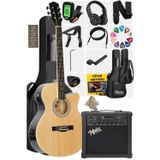 Midex XC-300XNT-AMP Profesyonel AMFİLİ Elektro Akustik Gitar (Amfi Tuner Capo Askı Jak Kablo Pena)