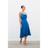 Midi Boy Saten Etek - Indigo - İndigo - 40