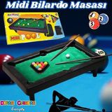Midi Pool Orta Bilardo Masası - Bilardo Maçı - Bilardo Oyuncak - 8 Ball Oyunu - Büyük Bilardo Seti -