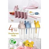Midilla Tavşan Figürlü Dondurma Kalıbı Seti – Bpa Free Buz Kalıbı, Ev Yapımı Dondurma Kalıbı, Çocuklar Için