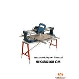 Midilli Alüminyum Gövdeli Çelik Ayaklı Teleskopik Katlanır İnşaat İskelesi - 400 Kg Taşıma Kapasitesi 90x48x160cm Merdiven 93455562