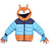 Midimod Basic Erkek Blok Desenli Tilki Eldivenli Mont Erkek Bebek - 1 Yaş - Mavi