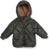 Midimod Erkek Bebek Mont Kapüşonlu Uzun Kol - Haki - 1 - 2 Yaş