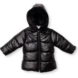 Midimod Kız Bebek Mont Fermuarlı Kapüşonlu Long Sleeve - Siyah - 3 - 4 Yaş