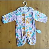 Mıdırık Kız Bebek Hayvan Desenli 3lü Tulum - Lila - Beyaz - 3 Ay