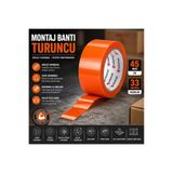 midline Cam Montaj Bandı Turuncu - İz Bırakmaz Bant 45 Mm X 33 MT - Süper Güçlü Yapıştırıcı - TURUNCU 1 Adet