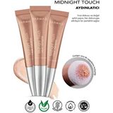 Midnight Touch Yumuşak Sünger Uçlu Likit Highlighter Time To Sparkle 12 ml X3 - Kırmızı