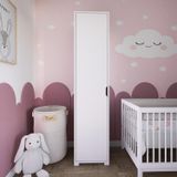Midoser Duru 40 CM Mat Beyaz 5 Raflı Kiler Tek Kapılı Banyo ve Elbise Dolabı