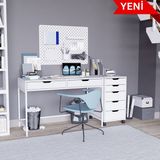 Midoser Duru Çalışma Masası Seti - Beyaz - 77.4