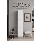 Midoser Lucas Tek Kapılı 6 Raflı Çok Amaçlı Dolap