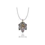 Midyat Nurtaş 201014513 Elif Vav İşlemeli Üzüm Yaprağı Model 925 Ayar Telkari Gümüş Kolye