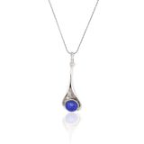 Midyat Nurtaş 201022875 Lapis Lazuli Taşlı Kadın Gümüş Otantik Kolye