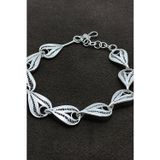 Midyat Nurtaş Gümüş Kadın Badem Model 925 Ayar Telkari Gümüş Bileklik Mng201014349