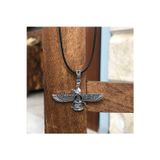 Midyat Nurtaş Gümüş Markazit Taşlı Orta Boy Unisex Ahura Mazda Gümüş Kolye