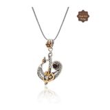 Midyat Nurtaş Gümüş Oniks Taşlı Elif Vav Model Oksitli 925 Ayar Gümüş Telkari Kadın Kolye 201025703