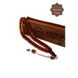 Midyat Nurtaş Gümüş Şeffaf Kahverengi Gümüş Püsküllü Ateş Kehribar Tesbih 201022279