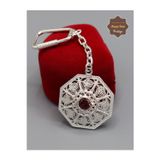 Midyat Nurtaş Gümüş Yakut Taşlı Tuğra Model 925 Ayar Gümüş Telkari Anahtarlık 201025147