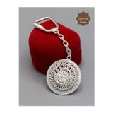 Midyat Nurtaş Gümüş Yıldız Sarmal Model 925 Ayar Gümüş Telkari Anahtarlık 201025145
