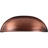 Midye Kulp Lüks Country Mutfak Mobilya Dolap Çekmece Kulpu - 64 mm - Antik Bakır