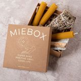 Mie Box Enerji Başlangıç Seti: Palo Santo Tütsü - Balmumu Mum - Adaçayı Tütsü Demeti - 1 Adet