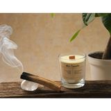 Mie Box Enerji Toplama ve Arınma Seti( 1 Palo Santo Tütsü + %100 Doğal Soya Mum + Kristal Kuvars Taşı ) - Beyaz - 1 Adet