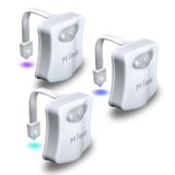MIEFL Tuvalet Işığı Hareket Sensörü Aktif 16 Renk Değişimi, 3'lü Paket LED Klozet Işığı Glow Bowl İçinde, Banyo için Akıllı Disko Lazımlık Gece Lambası, Erkek Kız Erkek Kadın için Havalı Komik İdeal