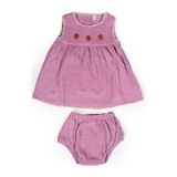 Miela Kids Müslin Bebek Elbise & Bloomer Şort Set - 18 - 24 Ay - Lila
