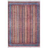 Mielec Kırmızı Madalyon Modern Geometrik Etnik Desenli Boho Makinada Yıkanabilir Hafif Hav Toz Vermez Leke Tutmaz Kaymaz Taban Dijital Makine Baskı Halı Oturma Odası Salon Yolluk Koridor Mutfak Halısı