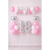 Miels Concept Pembe Prenses Kurdeleli Konsept Yaş Seçenekli Rakam Balonlu Doğum Günü Mumlu Balon Seti