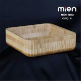 Mien 23 cm Kare Bambu Curve Kase - 23 x 23 x 6 cm