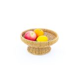 MİEN 25 cm Rattan Örgü Meyvelik – Doğal Hasır Dekoratif Meyve Sepeti