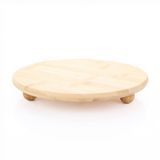 Mien 27 Cm Bambu Top Ayaklı Sunumluk – Doğal Ahşap Servis Tabağı, Şık Sunum Tepsisi