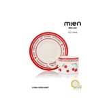 MİEN 2’li Kiraz Desenli Porselen Kahve Fincan Takımı – 90 ml (Sarı ve Kırmızı Renk Seçenekleri)